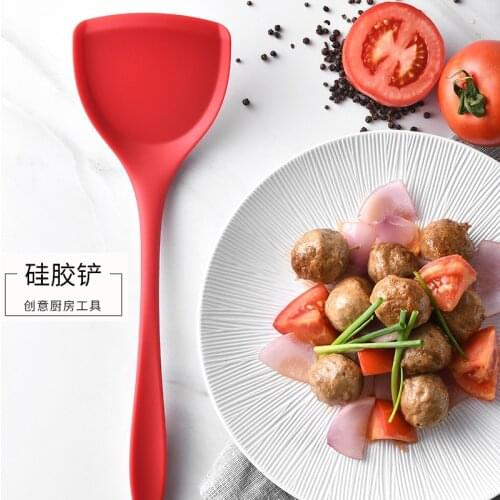 High Temperature Resistant Integrated All-Inclusive Silicone Pan Non-Stick Spatula Cooking Spatula Silicone Kitchenware