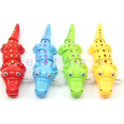 Selling 5pcs Funny Plastic Crocodile Shaped Clockwork Wind Up Party Toy For Children Toys Kids