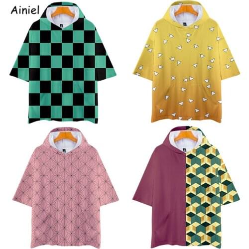 Koszulka Demon Slayer Shirt T shirt Hoody Hoodies Sweatshirts Kimetsu no Yaiba Cosplay Costume Tomioka Giyuu Summer Clothes Tees