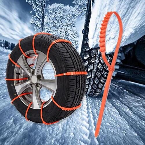 1/5/10pcs Car Anti-skid Cable Ties Snow Chains Car Tire Wheel Anti-Slip Cable Belt Chain for Car Rain Ice Emergency Chains Tool