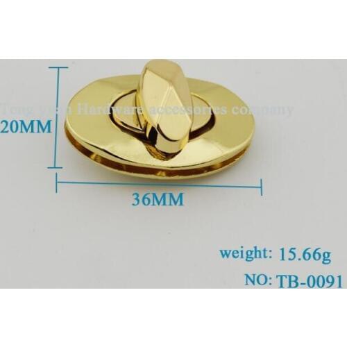 10 PCS/lot) metal plating processing leather handbags fine DIY type egg twist lock screw lock decorative accessories