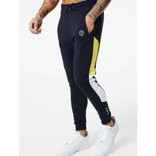 2021 Men Sports Patchwork Pants For Men Training Gym Cotton Men Running Hombre Gym Trousers Mens SportsWear