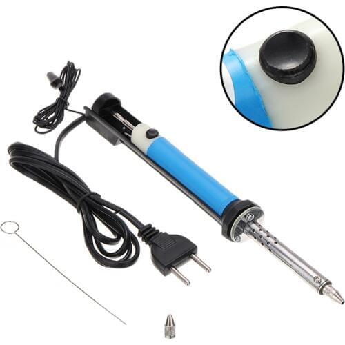 2in1 Heating Solder Iron Sucker Pump Electric Tin Suction Pump Tool EU Plug For DIY Hand Soldering Desoldering Pump 30W 220V