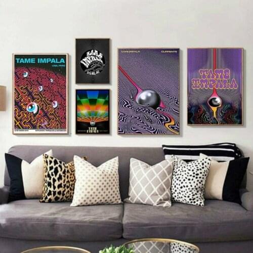 Abstract Rock Band Tame Impala Decorative Canvas Painting For Living Room Wall Art Home Decor