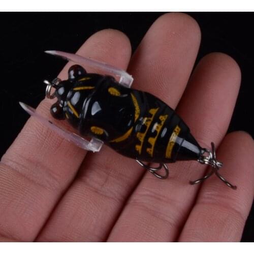 1pcs Bionic Cicada Hard Bait Fishing Lures 40mm/6.4g Simulation Minnow Fishing Wobblers Crankbaits Insect Fishing Tackle 3D Eyes