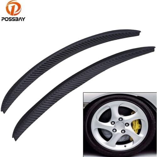 POSSBAY Imitation Carbon Fiber Universal Car Truck Mudguard Auto Front Rear Wheel Black Plastic Mud Flaps Mud Guard Car Fender
