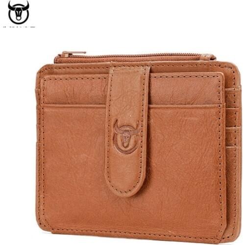 Mens Multi-card Card Holder Business Bank Credit Card Case Cow Leather Coin Purse Wallet