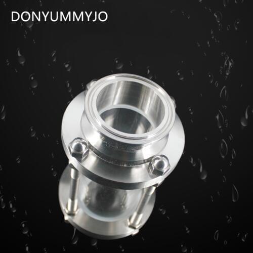 51mm 2" Tri Clamp Clover Sanitay Flow Sight Glass Diopter Fit 64mm Pipe OD 304 Stainless Steel Fitting