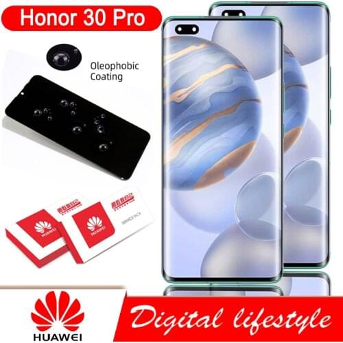 100% Original 6.57'' Display with frame for Huawei Honor 30 Pro LCD Touch Screen Digitizer Assembly for EBG-AN00 Repair Parts
