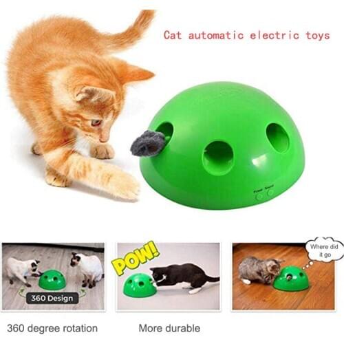 Electric Pet Funny Cat Tray Training Toy Cat Scratch Mouse Toy Traning Interactive Puzzle Cat Scratching Toy Pet Supplies