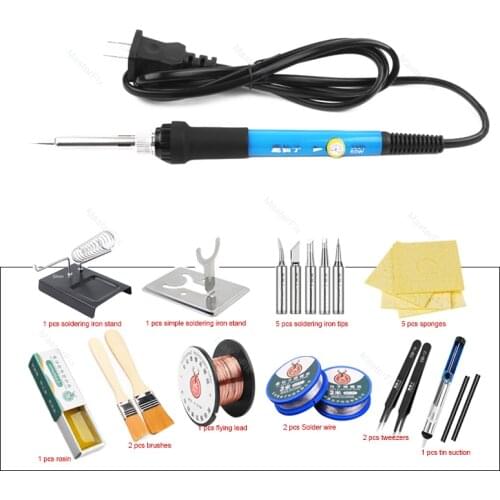 LUXIANZI 60W Electric Soldering Iron Pen Digtal Adjustable Temperature Control Fast Internal Heating Welding Solder Rework Tool