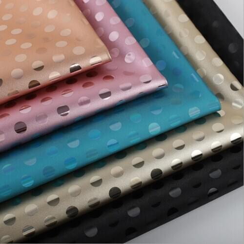 Synthetic PU Laser dot printed mirror leather materials