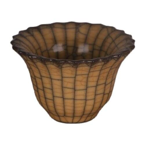 Collection: golden wire melon edge cup with yellow glaze of Song Dynasty