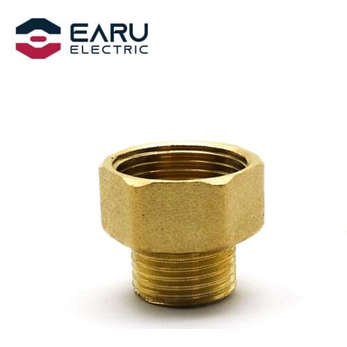 1/8" 1/4" 3/8" 1/2" Male to Female Thread Brass Pipe Connectors Brass Coupler Adapter Threaded Fitting