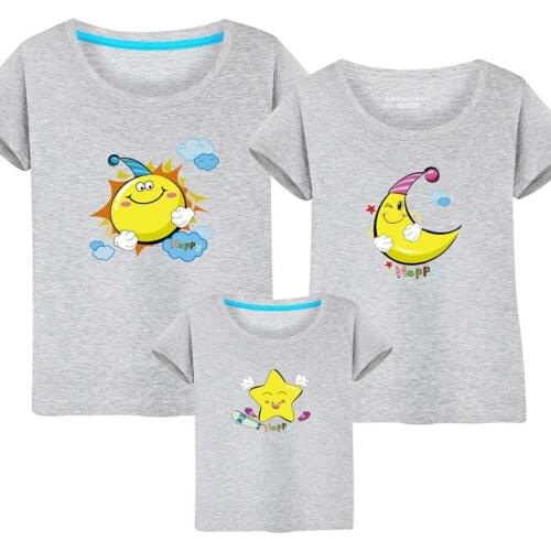 Summer Family Clothing Mother Daughter T Shirt Family Matching Outfits Matching Mother Daughter Clothes for Beach Plus Size