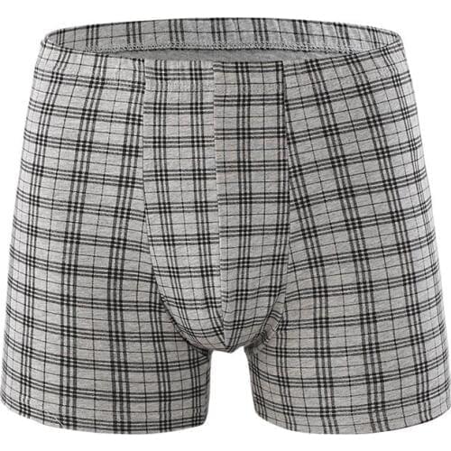 3PCS/Set Mens Plaid Boxer Shorts Quality New Underwear Lot Pack Top 100% Cotton Large Plus Size XL-4XL 5XL 6XL Free Shipping