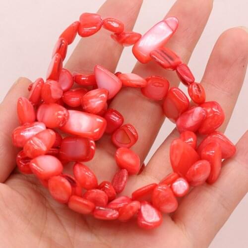 Natural Shell Irregular Rectangular Beads Use For Make Exquisite Ladies' Jewelry Bracelets 8x15-10x20 Mm Length 80 Cm