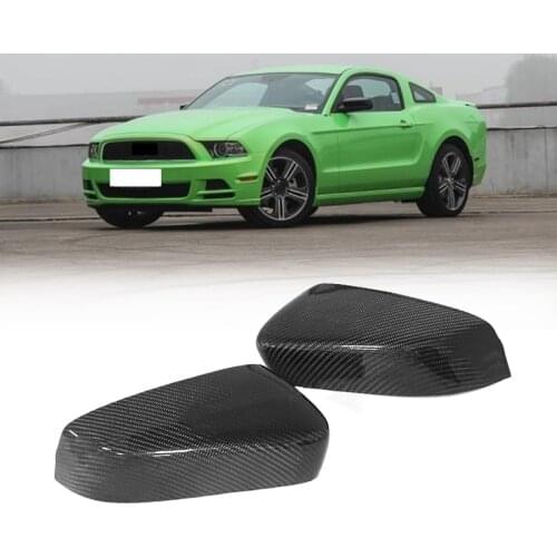 NEW-Car Carbon Fiber Rear View Mirror Cover for Ford Mustang 2009-2014