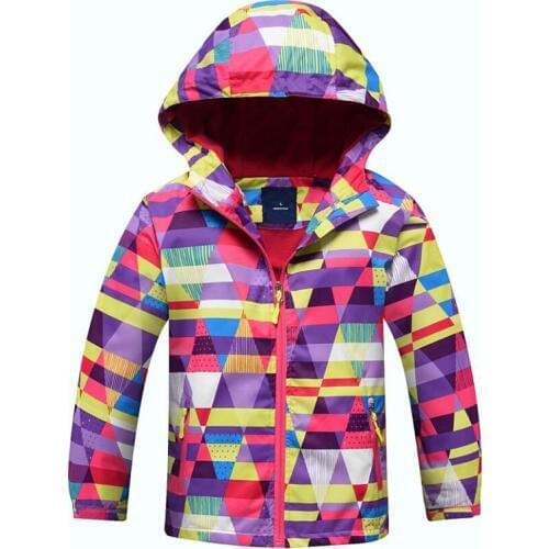 Autumn Winter Girl Polar Fleece Jacket Kid Girls Coats Sport Casual Children Jackets Double-deck Waterproof Jackets 6197