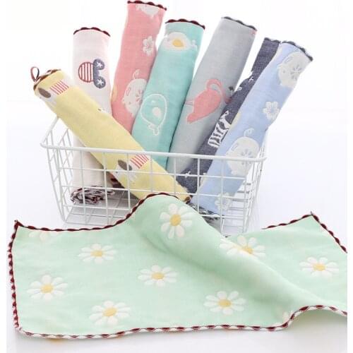 100% Cotton Baby Towel 6 Layers Gauze Newborn Face Wash Handkerchief Comfortable Soft Toddler Care Toolss Kids Bath Stuff