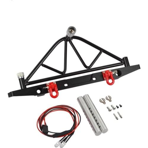 RC Metal Rear Bumper with Spare Tire Rack & Light for Redcat GEN8 1/10 RC Rock Crawler