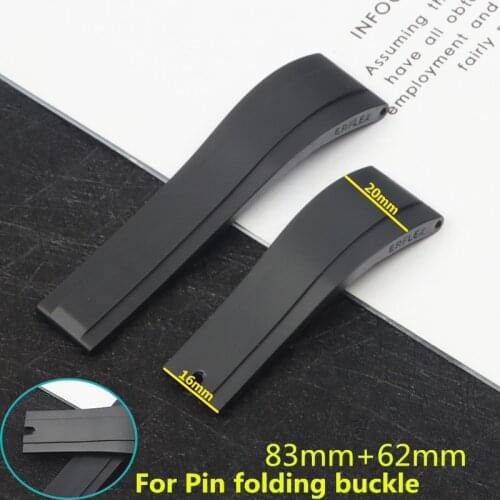 20mm Soft Silicone Rubber Watchband High Quality Watch Strap For Role Submariner Daytona GMT OYSTERFLEX Watch For Pin Buckle