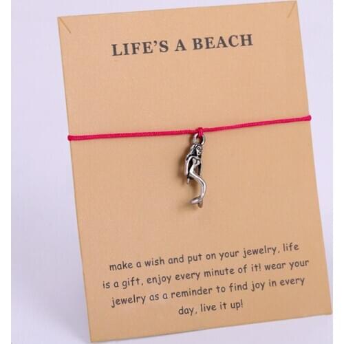 Mermaid Octopus Waves Adjustable Bracelets Conch Beach Women Men Unisex Fashion Jewelry Summer Gift Drop Shipping