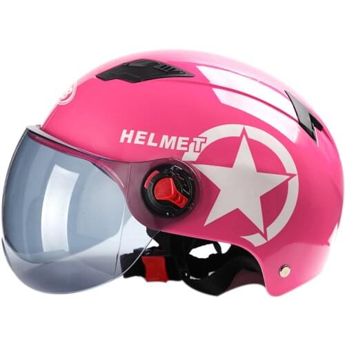 Electric Bike Helmet With Goggles Men Summer Motorcycle Helmet Racing Riding Star Helmet Women Capacete Demoto Casco Moto 222