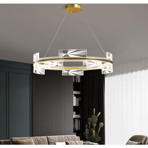 Modern LED Pendant Lights For Living Room Hall Dining Kitchen Bar Hanging Lamps Gold Home Decorative Lighting Aluminum plating