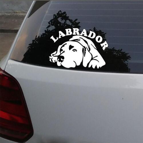 Cute Labrador Dog Car Vehicle Body Window Reflective Decals Sticker Decoration