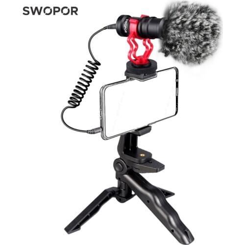 Video Microphone for Camera & Mobile Phone Shooting SWOPOR Portable VMK01 Black
