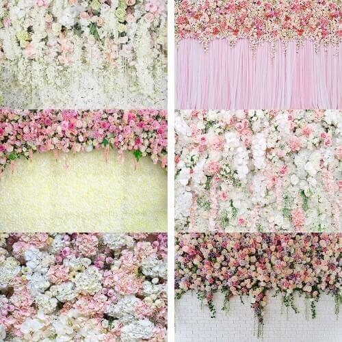 Vinyl Wedding Photography Backdrops for photo Studio Curtains Rose Flower Wall Party Backgrounds Birthday Baby shower Backdrop