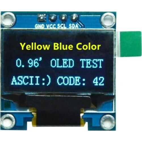 0.96" Yellow Blue/Blue/White I2c IIC Serial Oled LCD LED Module 128X64 for Arduino Display Raspberry PI 51 Msp420 Stim32 SCR