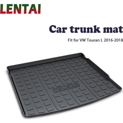 EALEN 1PC Car rear trunk Cargo mat For VW Touran L 2016 2017 2018 Boot Liner Tray Waterproof carpet Anti-slip mat Accessories