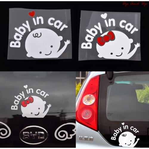 1pc Reflective Styling Baby(boy/girl) In Car Warming Stickers Cute Cartoon Car Stickers Decal