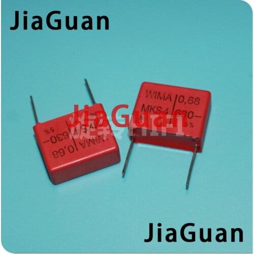 10PCS RED WIMA MKS4 0.68UF 630V PCM22.5 original new MKS-4 684/630V P22.5mm audio 684 hot sale 0.68uf/630v 680NF