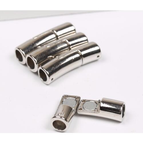 Onwear 10pcs fit 5mm round leather cord magnetic clasps for necklace bracelets making diy jewelry components findings