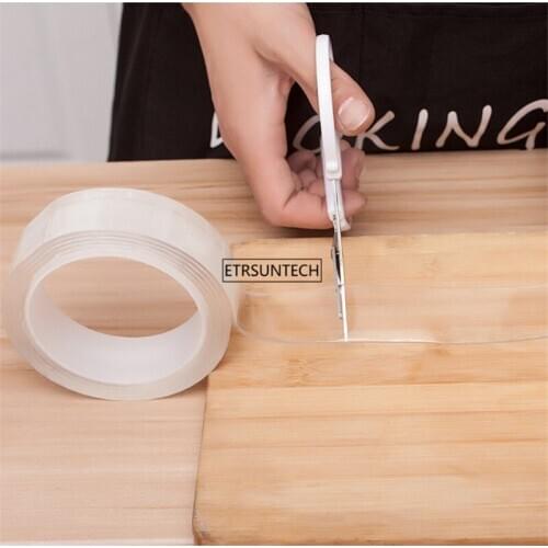 100pcs Transparent Magic Washable Reusable Double-Sided tape Adhesive Nano Traceless Sticker Removable Universal Disks Glue