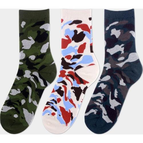 2017 new men socks 5 pairs/lot Spring/autumn army soldiers style cotton mens socks casual socks Camouflage socks for men