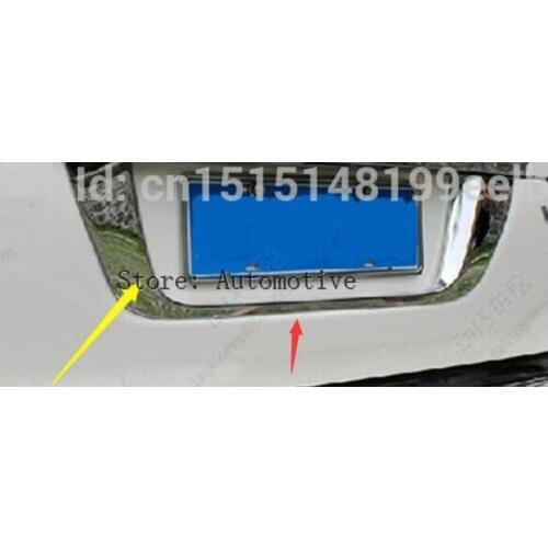 Car 3D rear license frame cover trim fit for toyota land cruiser FJ200 2008 2009 2010 2011 ABS Chrome 1pc per set