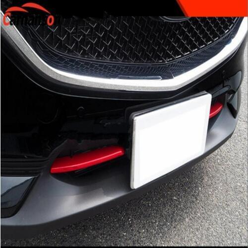 For Car Accessories Mazda Cx-8 Cx8 2017 2018 Abs Chrome Front Head Grill Grille Cover Trims Strip Guard Car Styling Sticker 2pcs