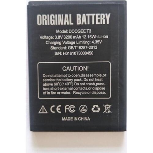 AZK New 3.8V 3200mAh battery For DOOGEE T3 4.7inch MTK6753 Mobile Phone battery accessories