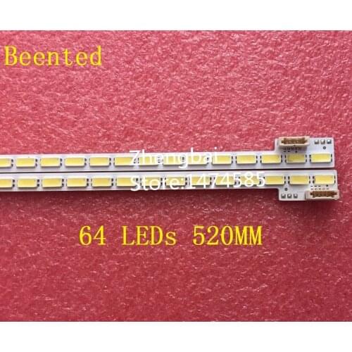 Beented New 2 Pieces 48" LJ64-03260A LTA480HN01 LED strip SLED 2011SGS48 7030 64 L REV1.0 520mm 64 LEDs for LED48K510G3D