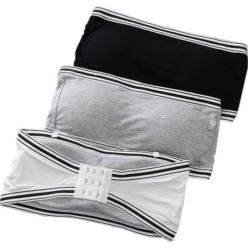 Girl Bras Strapless Cotton Teens Vest Teenage Sport Puberty Underwear Crop Detachable Girls Bra Training Top for 12-18 Years Old