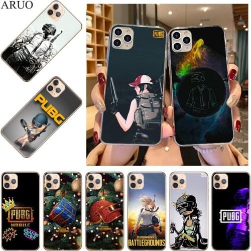 Phone Case For iPhone 12 11 Pro X XR XS Max SE2020 7 8 6 6s Plus 5s Fashion PUBG Game Fashion Clear Silicone TPU Soft Back Cover