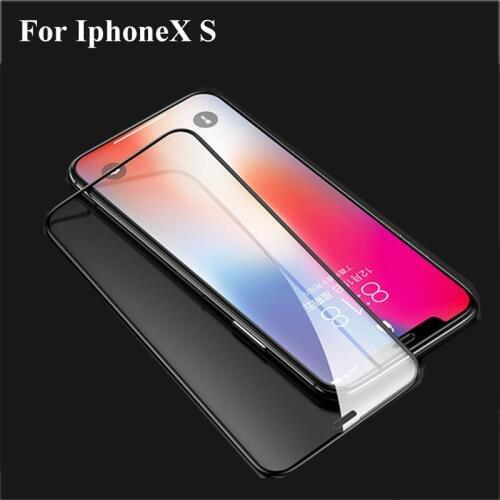 5PCS Black Ultra-Thin screen protector Tempered Glass For iphone XS X S iphonexs full Screen protective For iphone X iphonex