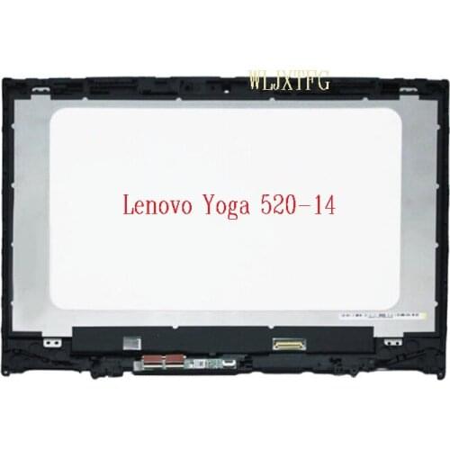 For Lenovo Yoga 520-14 80X8 520-14IKB 14" LCD Screen+Touch Digitizer Assembly with Frame