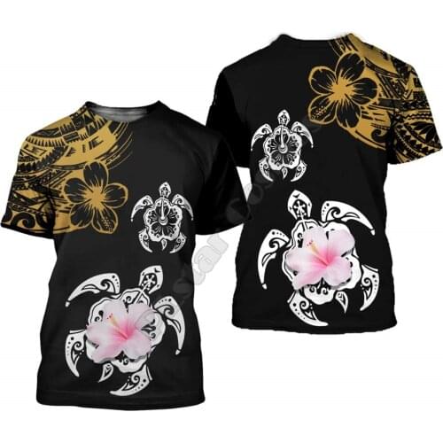Animal Amazing Polynesian Sea Turtle Tattoo Harajuku Fashion 3D Printed Shorts Sleeves T-shirts Men/Women t shirts 01