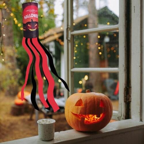 Halloween Wind Sock Hanging Flag Anti-Tear Outdoor Wind Direction Windsock Flag Outdoor Wind Direction Flag Decor Dropshipping
