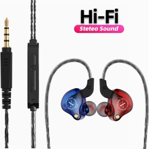 3.5mm In-ear HIFI Bass Earbuds Monitor Earphones Wired Gaming Headset Noise Cancelling For Xiaomi Wired Earphone